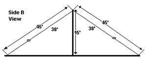 picture showing dimensions of AS-2259/GR antenna, long wire (5mhz)